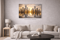 Acrylic wall art titled Ciudad de Cristal by AcrílicoArtWall.com, featuring a vibrant, abstract cityscape design on a clear acrylic panel.